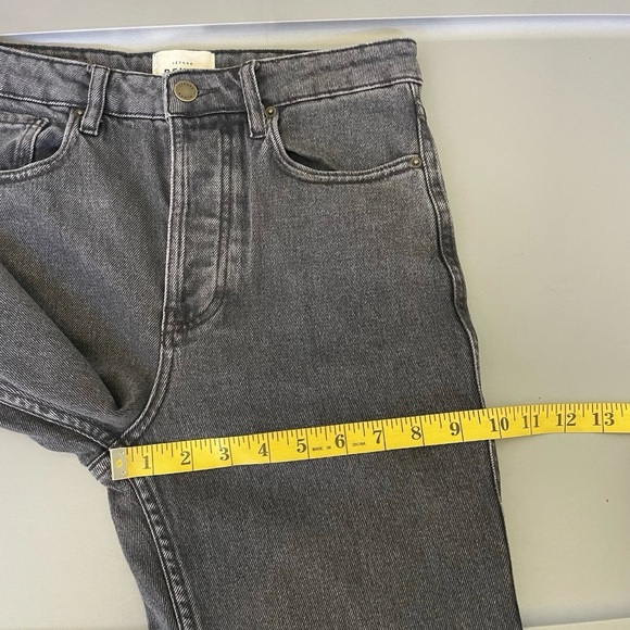 Sézane Brut Sexy Organic Cotton Straight Leg Middle Grey Jeans 36 / US 4 Tall - Picture 14 of 16
